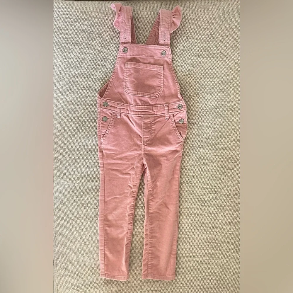 GAP Toddler Velvet Ruffle Overalls